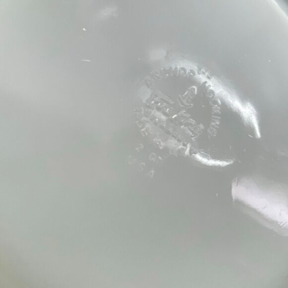 Vintage Fire-King Anchor Hocking round 2Qt casserole dish blue floral design - Picture 3 of 5